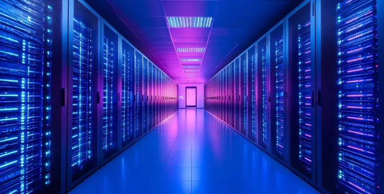 Corridor of a Data centre 