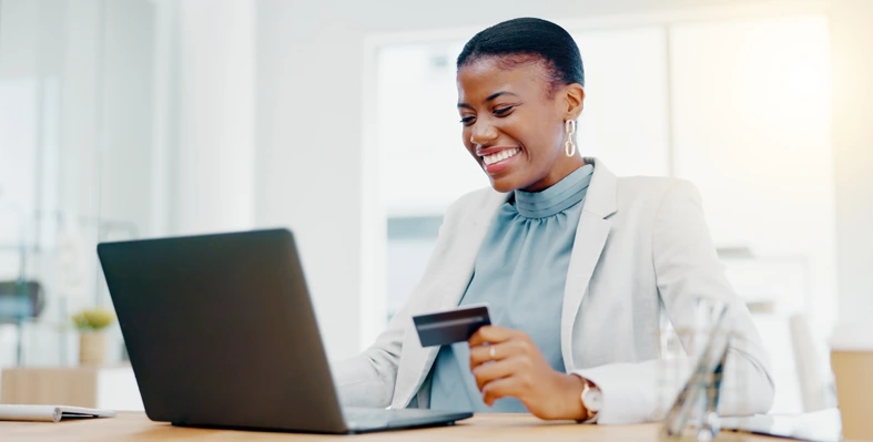 Women shopping from online store 