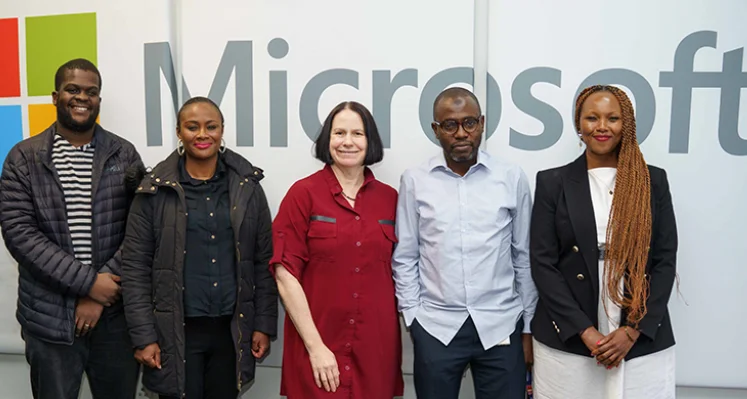 tech leaders from Microsoft and African organizations 