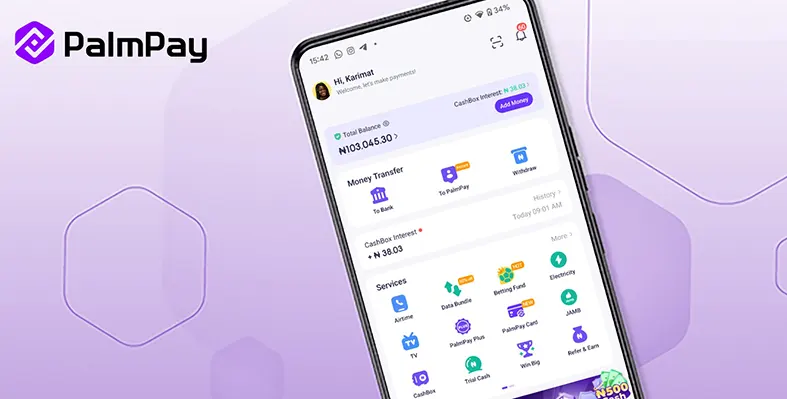 PalmPay named fastest-growing financial services firm in Africa by Financial Times and Statista 2025. (Image source: PalmPay) PalmPay_App_Interface