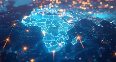 African map showcasing connectivity across the region