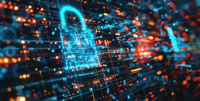 Image of a padlock on a computer screen