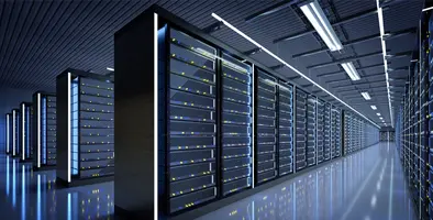 Data centre hallway