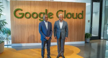 Partnership photo of Strive Masiyiwa and Thomas Kurian