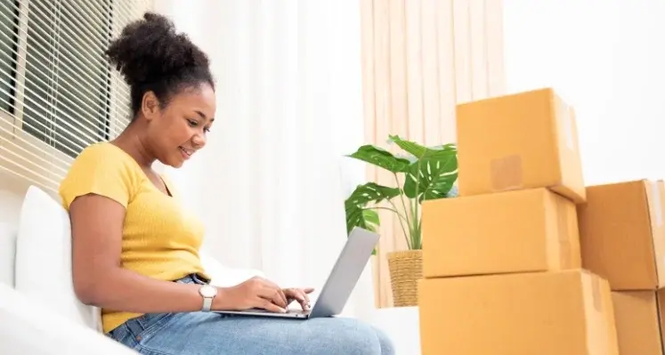 Small business women with laptop