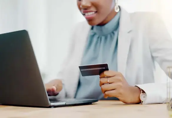 Women paying online