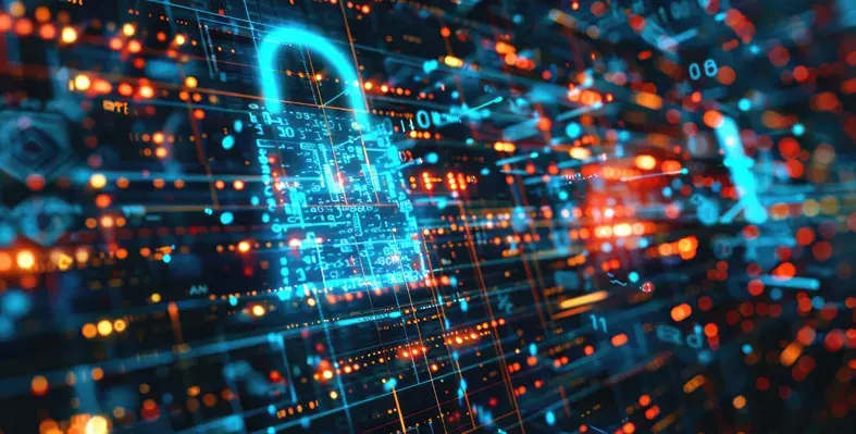 Image of a padlock on a computer screen