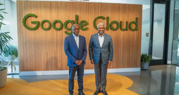 Partnership photo of Strive Masiyiwa and Thomas Kurian