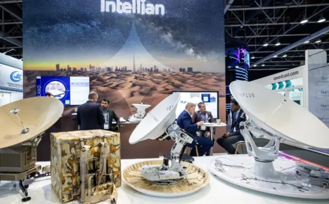 Image of satellite dishes. 